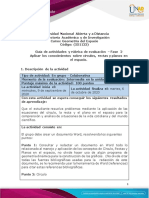 Guia de Actividades y Rúbrica de Evaluación - ECEDU Unidad 1 - Fase 2 - Aplicar Los Conocimientos Sobre Círculos, Rectas y Planos en El Espacio PDF