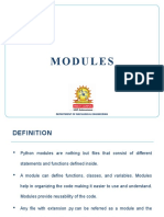 Modules: Department of Mechanical Engineering