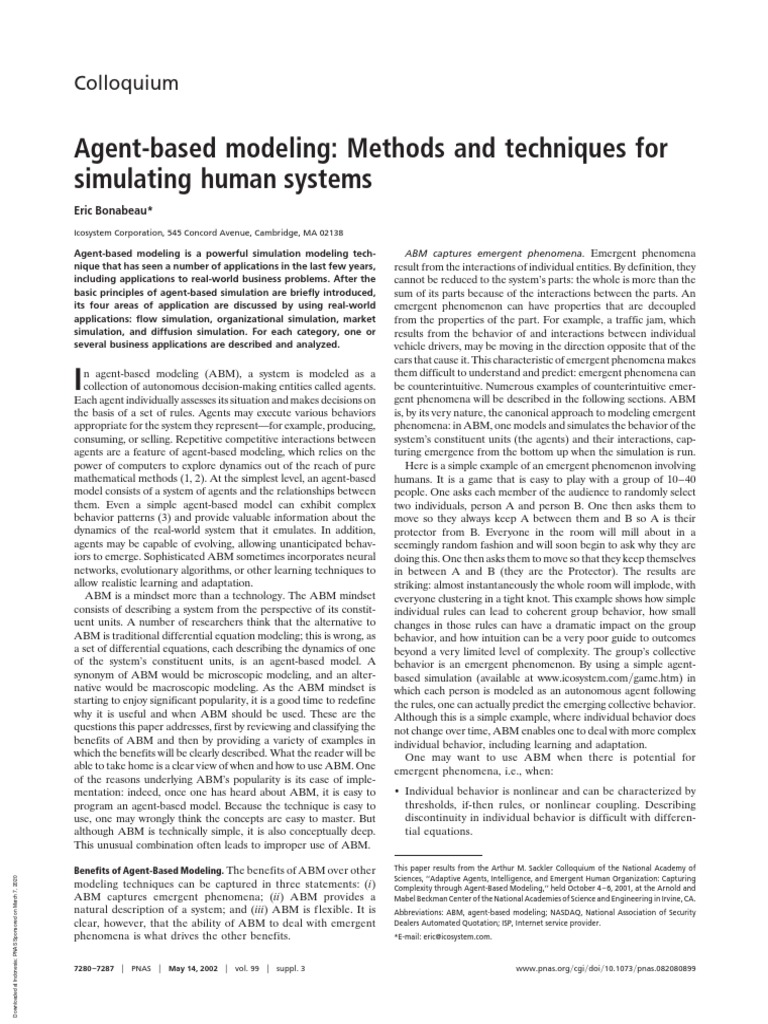 Agent-Based Modeling Techniques Explained | PDF | Agent Based Model ...