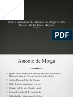 Rizal's Annotation To Antonio de Morga's 1609 Sucesos de Las Islas Filipinas