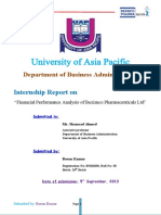 University of Asia Pacific: Internship Report On