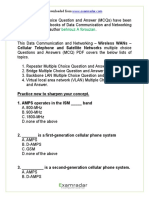 CH 16 Wireless WANs - Cellular Telephone and Satellite Networks Multiple Choice Questions and Answers Data Communications and Networking PDF