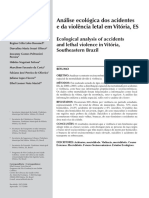 Análise Ecológica Dos Acidentes e Da Violência Letal em Vitória, ES PDF