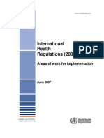 International Health Regulations (2005) : Areas of Work For Implementation