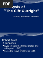 Analysis of the Gift Outright