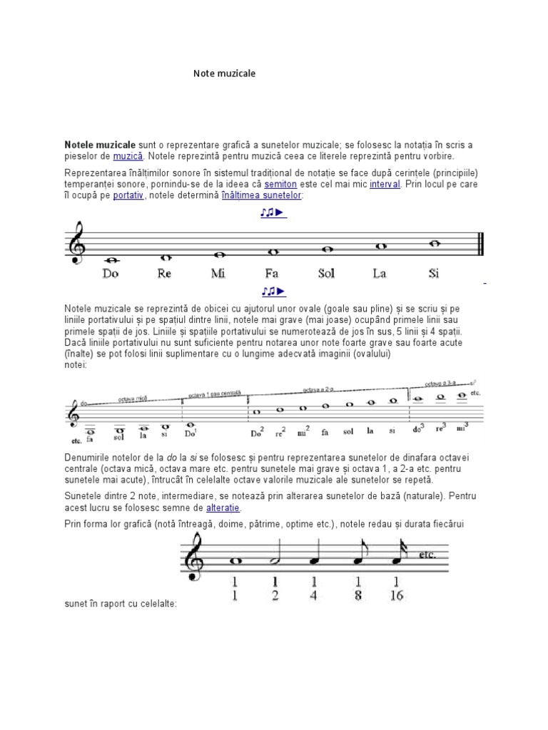 Note Muzicale | PDF