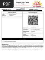 Aadhaar Enrolment Form: Application Details Appointment Details