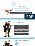 Lesson 2 - Elements affecting the Financial Statements