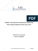 EEE1001 - Basic Electrical and Electronics Engineering Title: Frequency Response of RLC Series Circuit