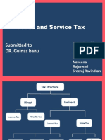 Goods and Service Tax: Submitted To DR. Gulnaz Banu