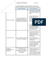 A. Research Topics and Its Corresponding Research Problems and Objectives