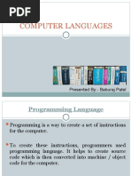 Computer Languages: Presented By:-Baburaj Patel