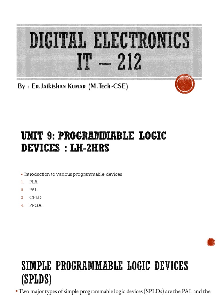 9.unit IX Programming Devices | PDF | Field Programmable Gate Array ...