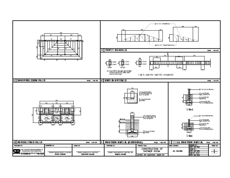 5 Truss Diagram: 1 at 5, 2@100, 3@150, Rest@200 | PDF