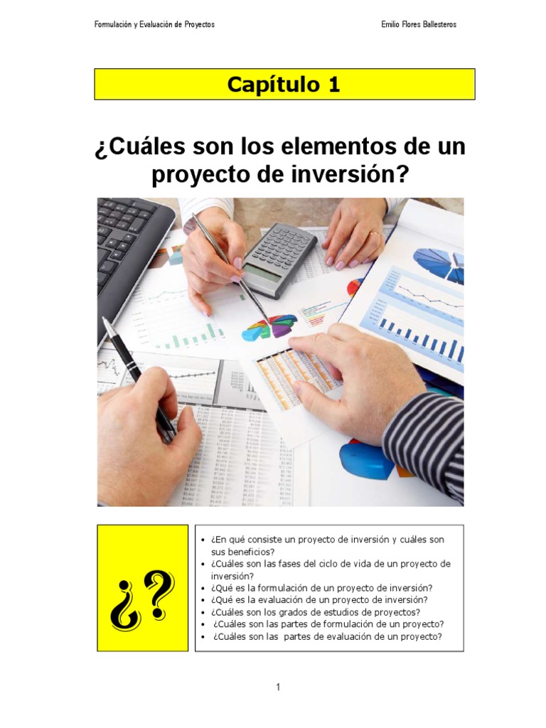 Los elementos clave de un proyecto de inversión | PDF | Presupuesto ...