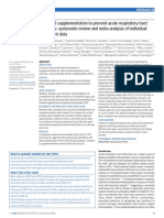 Vitamin D supplementation to prevent acute respiratory