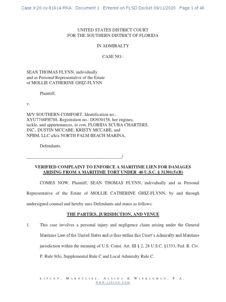 Dive Incident Lawsuit PDF Negligence Scuba Diving