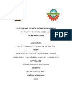 Elaboración Caracterización de Emulsiones Estabilizadas Por Polímeros y Agentes Tensioactivos PDF