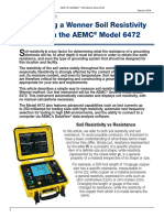Performing A Wenner Soil Resistivity Test With The AEMC Model 6472