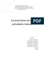 Características de Las Actividades Lúdicas-3er Trabajo