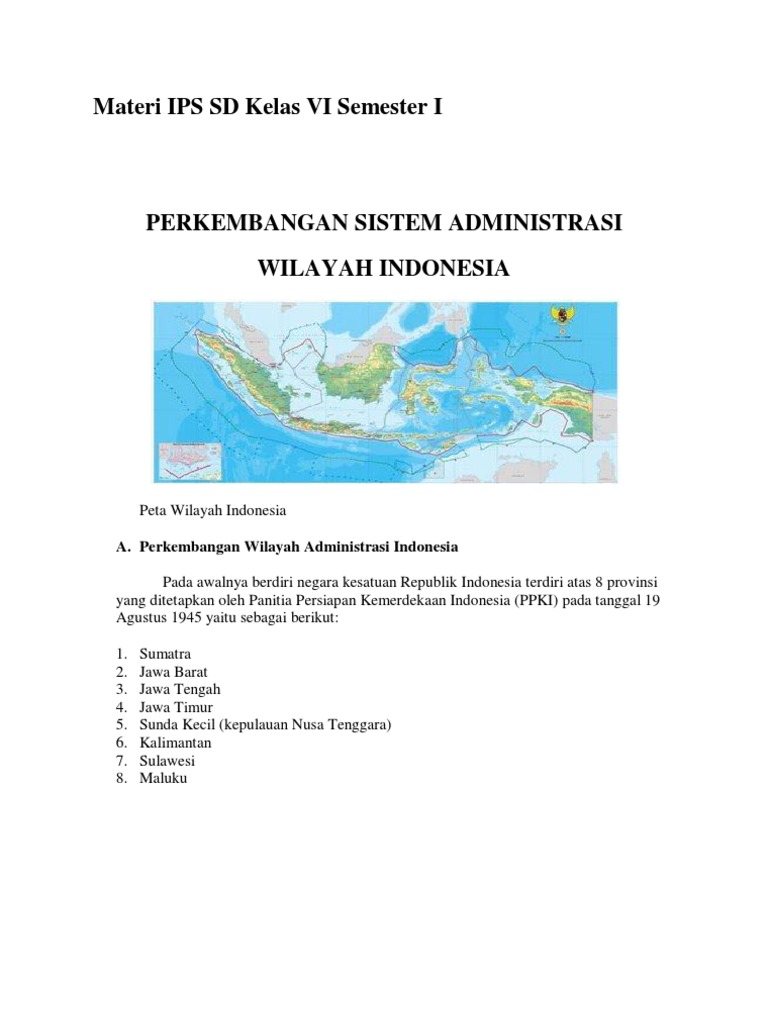 Materi Ips Sd Kelas Vi Semester I Pdf