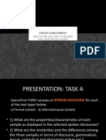 Group Assignment: Te60304 The Teaching of Spoken and Written Discourse