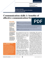 Communication Skills 1: Benefits of Effective Communication For Patients