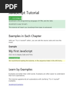 Javascript Tutorial: Examples in Each Chapter