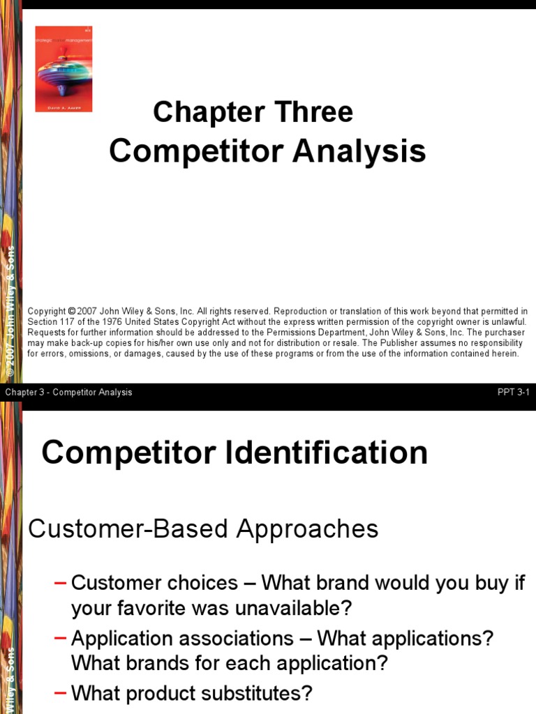 Chapter Three: Competitor Analysis | PDF