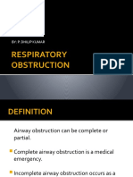 Respiratory Obstruction: By: P. Dhilip Kumar