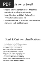 Classification of Steel & Alloy Steels