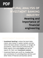 Structural Analysis of Investment Banking Industry: Meaning and Importance of Financial Engineering