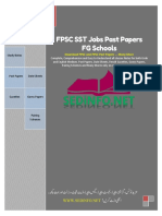 FPSC SST Jobs Past Papers FG Schools