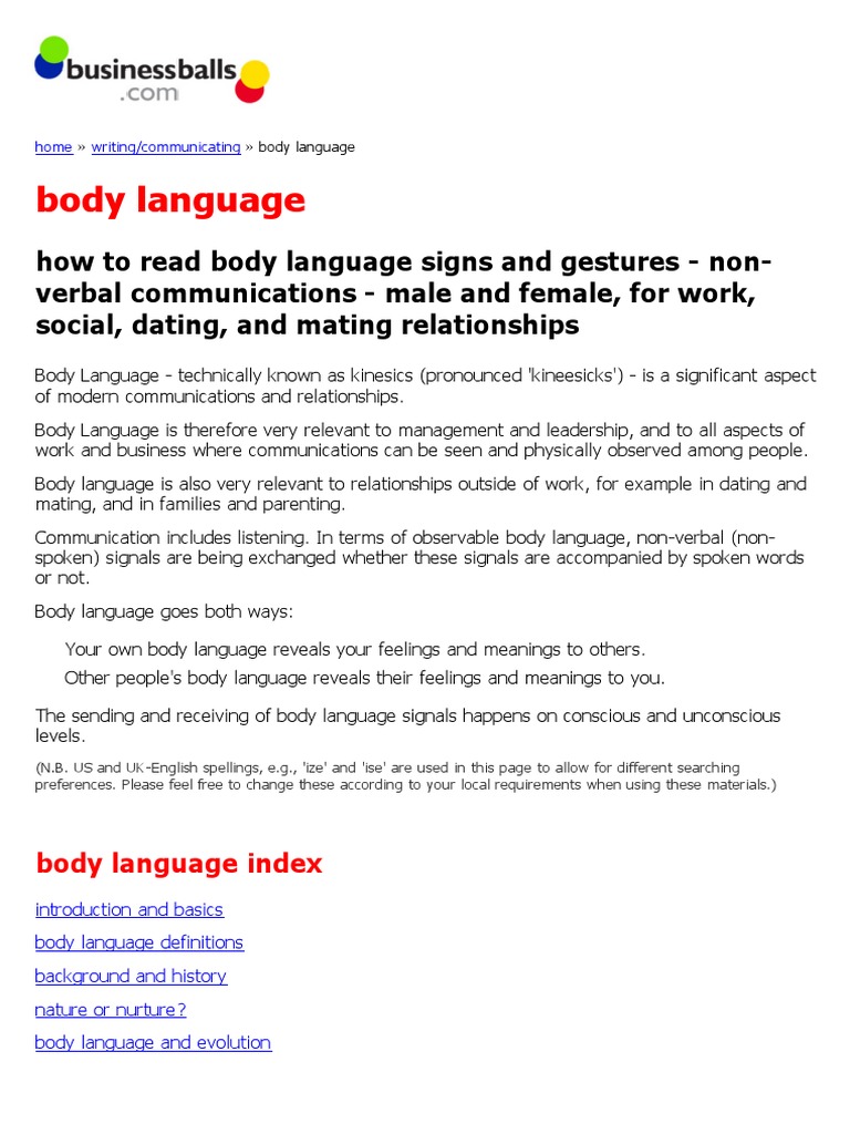 Body Language Guide To Reading Body Language Signals in Management ...