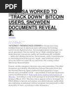 NSA Bitcoin Tracking