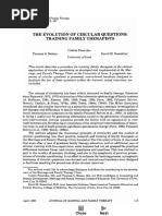 The Evolution of Circular Questions: Training Family Therapists