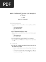 Kant's Fundamental Principles of The Metaphysic of Morals: G. J. Mattey Spring, 2017/ Philosophy 1