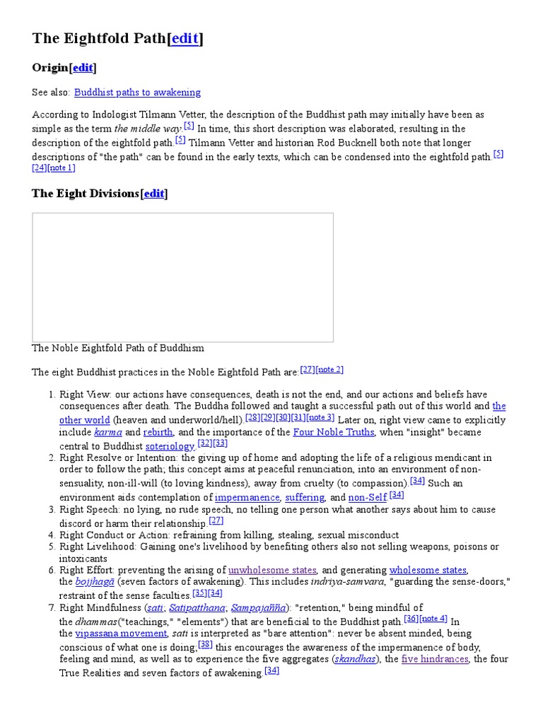 Noble Eightfold Path - Wikipedia | PDF | Noble Eightfold Path | Sati ...