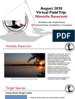 Virtual Field Trip Report To Nimisila Reservoir August 2020