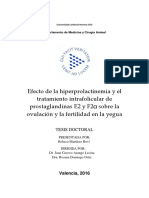 Efecto de La Hiperprolactinemia y El Tratamiento Intrafolicular de Prostaglandinas E2 y F2 Sobre La Ovulación y La Fertilidad en La Yegua