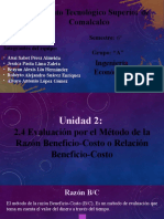 Tema 2analis de La Razon Beneficio Costo