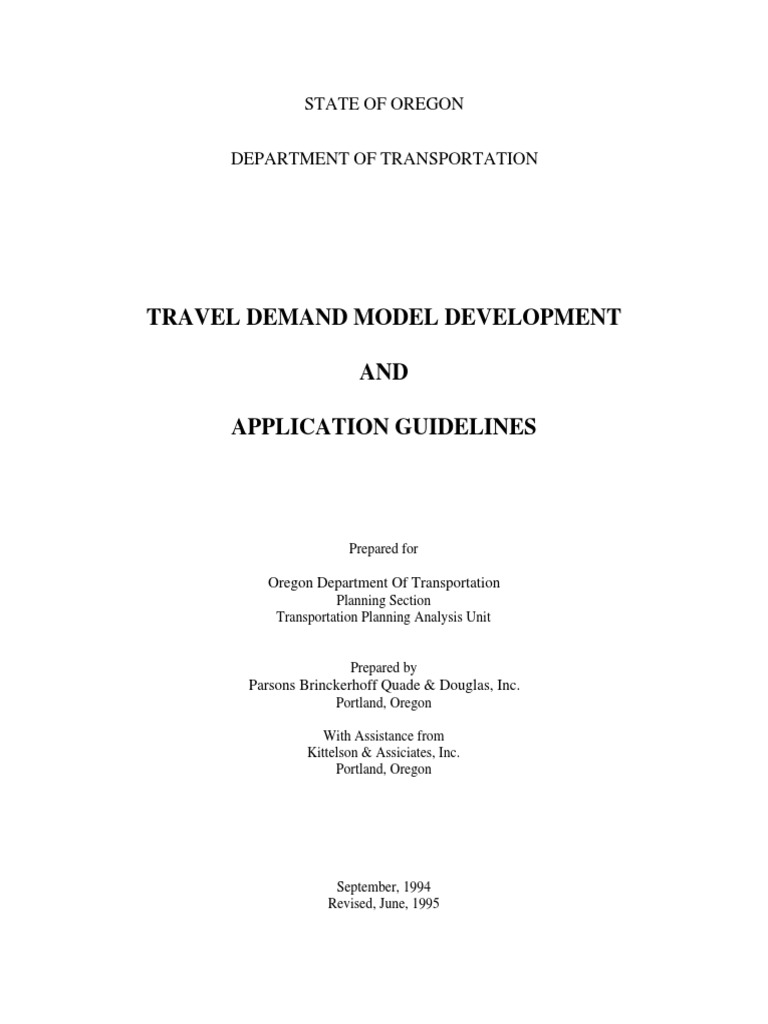 Travel Demand Model Development | PDF | Survey Methodology | Transport