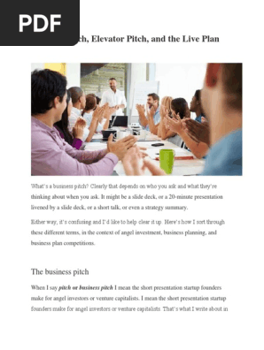 business pitch