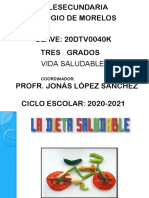 LA DIETA SALUDABLE. 1°, 2° y 3°