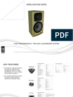 Application Note: High Performance 8'' Two Way Loudspeaker System