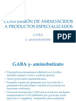 CONVERSIÓN DE AMINOÁCIDOS A PRODUCTOS ESPECIALIZADOS Gaba Poliaminas