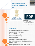 Asic Features of Indian Planning After Adoption of Niti Ayog