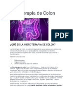 Hidroterapia de Colon