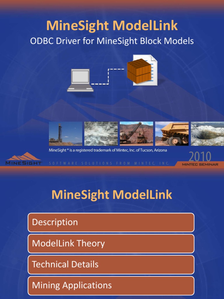 MineSight ModelLink ODBC Overview | PDF