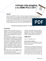 Heat Exchanger Tube Plugging Relative To ASME PCC 2 2011 PDF